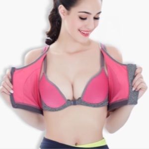 ❤️Pretty in Pink! Hold in place sport bra, size L